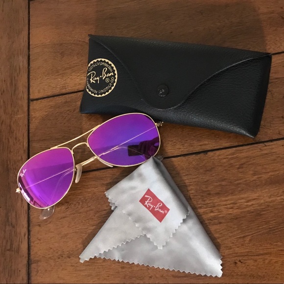 Ray-Ban Accessories - Ray-ban cockpit in EUC pink mirror 3362